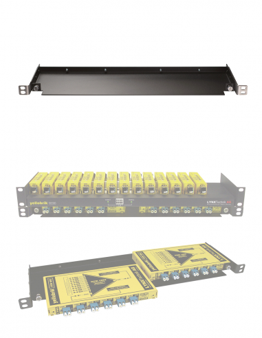 LYNX TECHNIK AG | RFR-1018 | Support de montage rack 19’’ - 1/2 RU pour modules fibre passifs (OCM/OSP/OTX)
