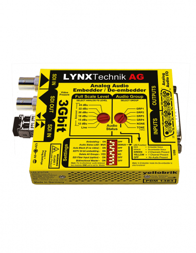 LYNX TECHNIK AG | PDM-1383 | Embeddeur-Désembeddeur Audio Analogique 3 GBit (SubD25 l asymétrique)