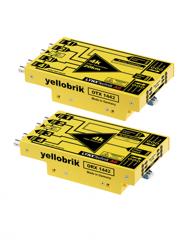 LYNX TECHNIK AG | OTR-1442 | Émetteur-récepteur Fibre 12G/4K (OTX-1442 + 2ORX-1442) - LC