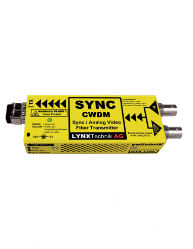 LYNX TECHNIK AG | OTX-1742 | Émetteur analogique fibre optique / vidéo avec entrée analogique en boucle passive - 40Km