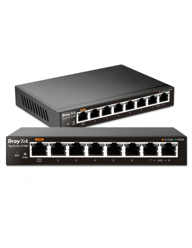 DRAYTEK | G1080 | Switch 8-ports Gigabit Ethernet l format boîtier