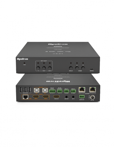 WYRESTORM | SW-515-RX | Récepteur HDBT avec Switcher 4K-UHD à 3 entrées, ports USB, Relais et double Ethernet (4K:100m)
