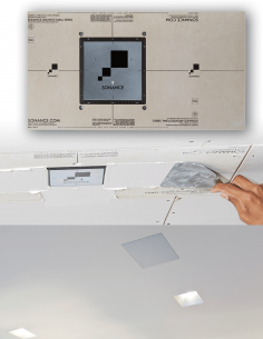 Interface de montage placo BA13 pour enceinte AS 6" grille carrée