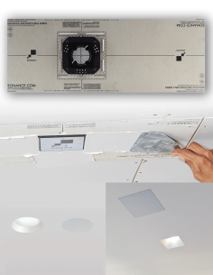 Interface de montage "mur plein" pour enceinte AS 3" grille ronde ou carrée