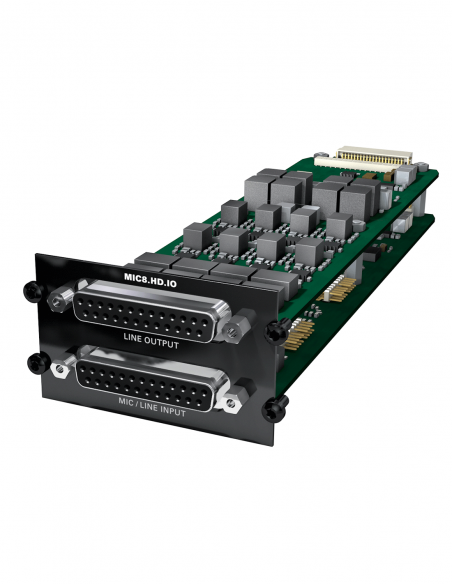 DIRECTOUT  TECHNOLOGIES | MIC8-HD.IO | Carte 8 Entrées / Sorties  Analogiques HD Micro | Slot C