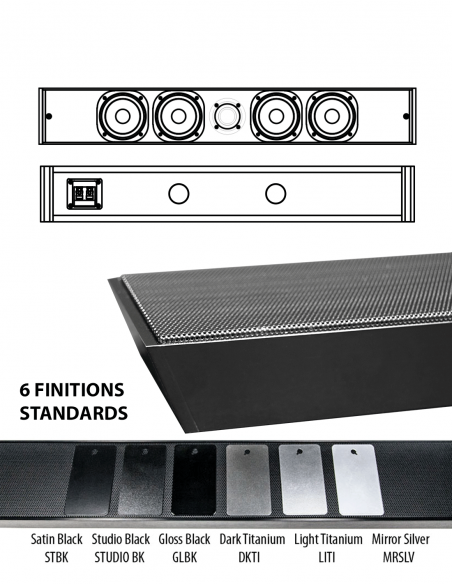 JAMES LOUDSPEAKER | SPL3-C | Barre de Son Passive Voie Centrale | 1 Canal | 100W