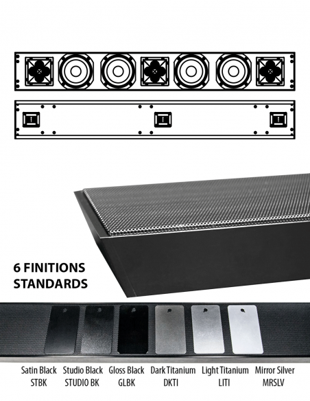JAMES LOUDSPEAKER | SPL5Q-LCR | Barre de Son Passive LCR | 3 Canaux | 150W