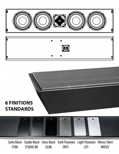 JAMES LOUDSPEAKER | SPL6Q-C | Barre de Son Passive Voie Centrale | 1 Canal | 200W