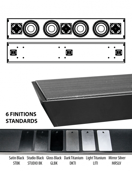 JAMES LOUDSPEAKER | SPL6Q-LCR | Barre de Son Passive LCR | 3 Canaux | 200W