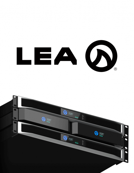 LEA Professional | CONNECT 64D | Amplificateur IP numérique | 4 canaux | 1/2U | Dante