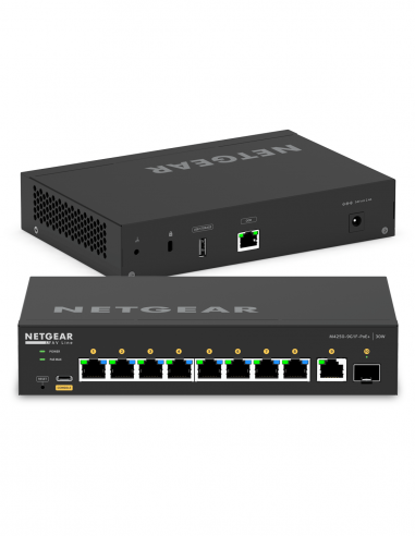 NETGEAR AV | GSM4210PD | Switch 10 ports (8 PoE+) Gigabit Ethernet | 1 Port SFP