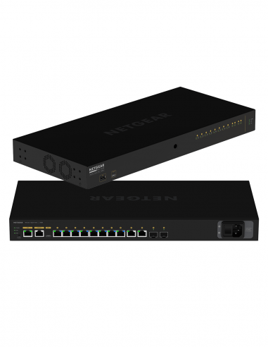 NETGEAR AV | GSM4212P | Switch 10 ports (8 PoE+) Gigabit Ethernet | 2 Ports SFP