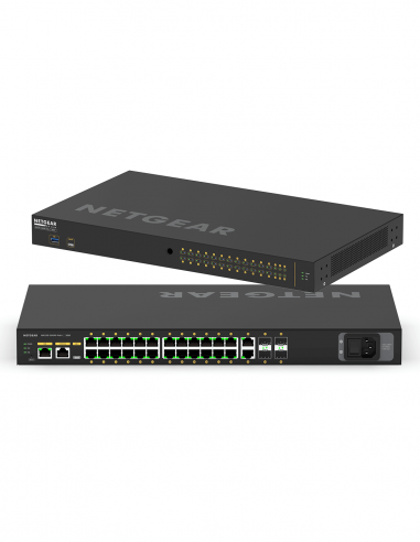 NETGEAR AV | GSM4230P | Switch 26 ports (24 PoE+) Gigabit Ethernet | 2 Ports SFP