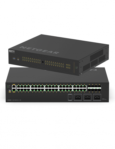 NETGEAR AV | GSM4248UX | Switch 40 ports (PoE++) Gigabit Ethernet | 8 Ports SFP+