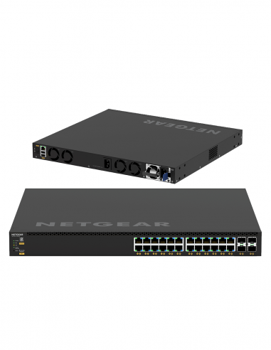 NETGEAR AV | GSM4328 | Switch 24 ports (PoE+) Gigabit Ethernet | 4 Ports SFP+