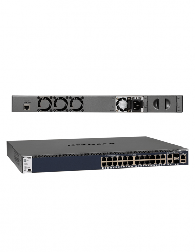 NETGEAR AV | GSM4328S | Switch 24 ports Gigabit Ethernet | 2 Ports SFP+ 10Gb