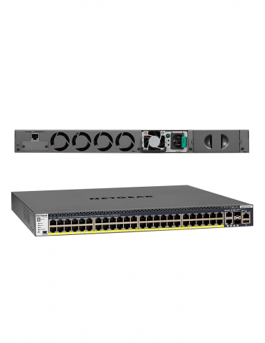 NETGEAR AV | GSM4352PA | Switch 48 ports (PoE+) Gigabit Ethernet | 2 Ports SFP+ 10Gb