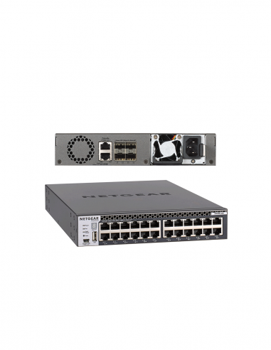 NETGEAR AV | XSM4324CS | Switch 24 ports 10 Gigabit Ethernet | 4 Ports SFP+ 