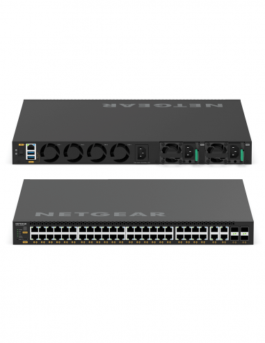 NETGEAR AV | MSM4352 | Switch 44 ports (PoE++) 1Gb Ethernet | 4 ports 10Gb (PoE++) | 4 Ports SFP28