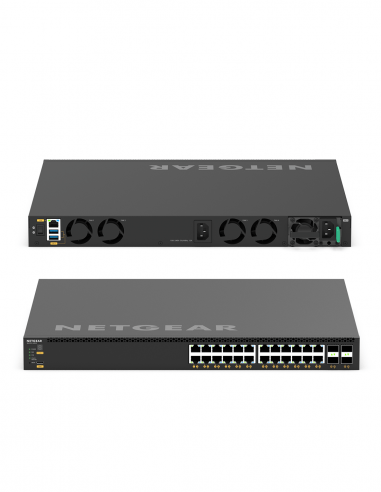 NETGEAR AV | XSM4328CV | Switch 24 ports 10 Gigabit (PoE+) Ethernet | 4 Ports SFP28