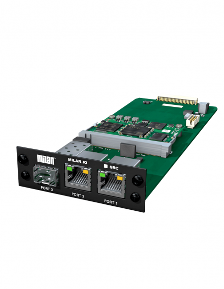 DIRECTOUT  TECHNOLOGIES | MILAN.SRC.IO | Carte I/O MILAN / AVB avec SRC intégrée | Slot A