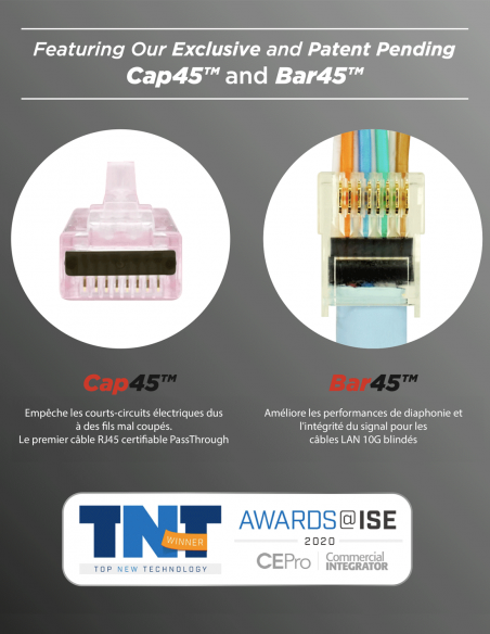 SCP | S45-1755P | Lot de 50 connecteurs RJ45 10G à montage rapide