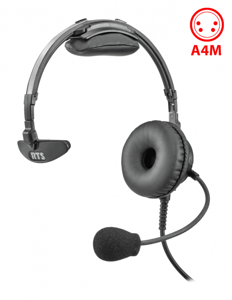 RTS | PHS-A4M-300 | Micro-casque Léger Fermé Monaural Premium | A4M