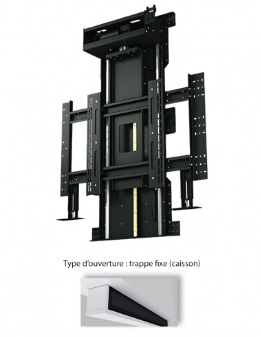 FUTURE AUTOMATION | I-LSH-S-BE | Ascenseur TV Inversé à Caisson avec pivot central 180° pour Grand Écran | Sur-Mesure