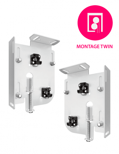 FUTURE AUTOMATION | SB-TWIN-L64-UF-ADJ | Supports pour 2 stores LUTRON 64 | Montage Twin