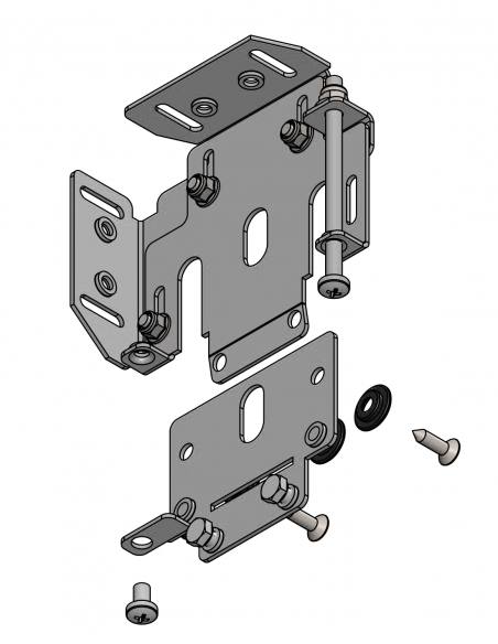 FUTURE AUTOMATION | SB-L100-UF-ADJ | Supports Ajustables pour 1 Store LUTRON 100 | Montage Single