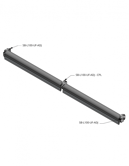 FUTURE AUTOMATION | SB-L100-UF-ADJ-CPL | Support de Raccordement pour 2 Supports SB-L100-UF-ADJ