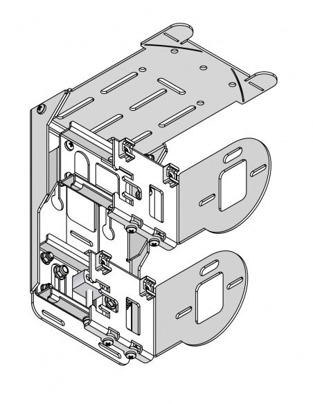 FUTURE AUTOMATION | SB-TWIN-L100-ADJ-EX | Supports Ajustables 6-axes pour 2 Stores LUTRON 100 | Montage TWIN