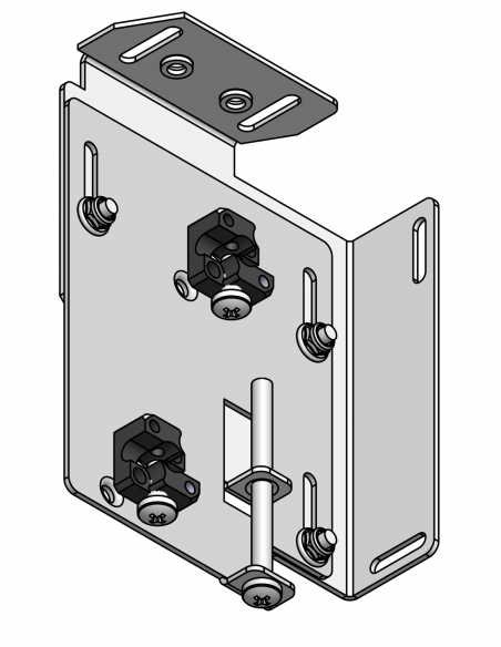 FUTURE AUTOMATION | SB-TWIN-L64-UF-ADJ | Supports pour 2 stores LUTRON 64 | Montage Twin