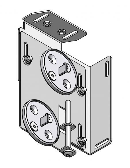 FUTURE AUTOMATION | SB-TWIN-SOM30-UF-ADJ | Supports Ajustables pour 2 Stores SOMFY 30 | Montage TWIN