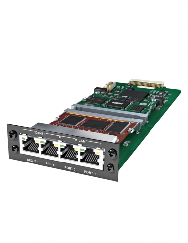 DIRECTOUT  TECHNOLOGIES | DANTE.MILAN.SRC.IO | Carte Double Network Audio 2x64 canaux | Dante et Milan