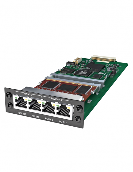 DIRECTOUT  TECHNOLOGIES | DANTE.RAV.SRC.IO | Carte Double Network Audio 2x64 canaux | Dante et Ravenna | Slot A
