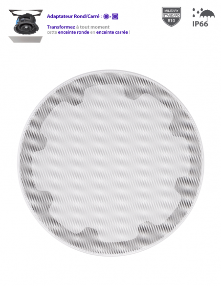 SONANCE | VXXT8R | Enceinte Plafond 8'' Tropicalisée | 2 voies | 130W