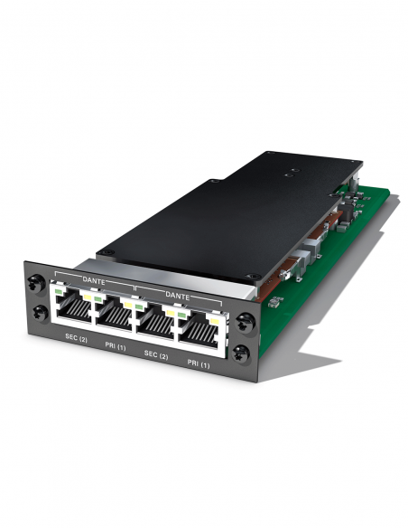 DIRECTOUT  TECHNOLOGIES | DANTE.DANTE.SRC.IO | Carte Double Network Audio 2x64 canaux | Dante | Slot A