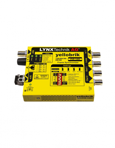 LYNX TECHNIK AG | PVD-1400 | Synchroniseur de Frame 12G-SDI avec module I/O Fibre optionnel