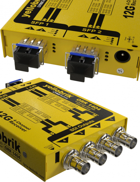 LYNX TECHNIK AG&nbsp;|&nbsp;ORR-1404&nbsp;|&nbsp;Récepteur convertisseur compact Fibre vers 12G-SDI BNC 