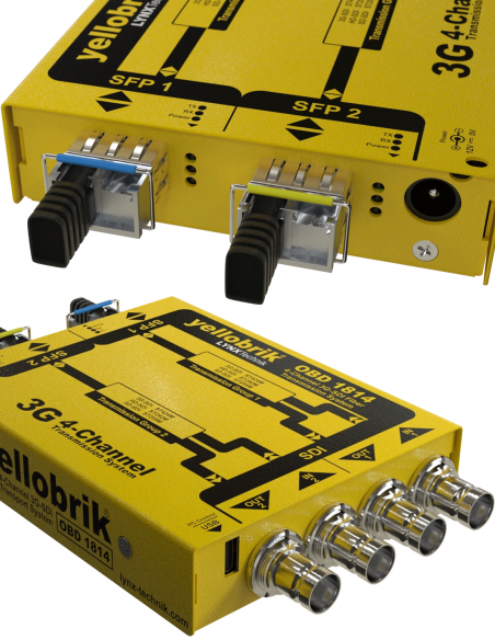 LYNX TECHNIK AG&nbsp;|&nbsp;OBD-1814&nbsp;|&nbsp;Émetteur et Récepteur Convertisseurs 3G-SDI Fibre - BNC