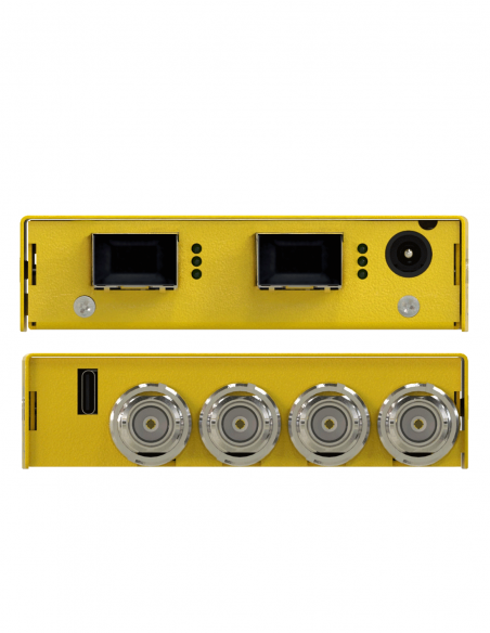 LYNX TECHNIK AG&nbsp;|&nbsp;OTT-1414-CW&nbsp;|&nbsp;Émetteur Convertisseur 12G-SDI BNC vers Fibre | Cages SFP vides