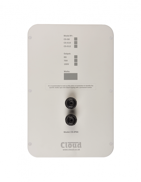 CLOUD&nbsp;|&nbsp;CS-IP66W&nbsp;|&nbsp;Plaque IP66 pour Enceintes Passives CS-S | Blanche