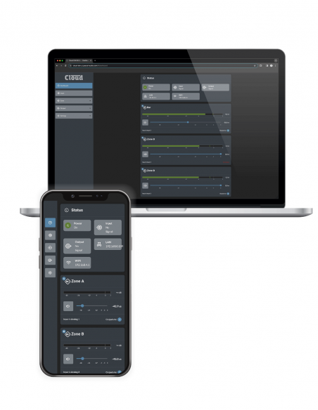 CLOUD&nbsp;|&nbsp;CXA2250&nbsp;|&nbsp;Amplificateur IP numérique | 2 ou 4 canaux | 500W | Hi-Z-Lo-Z