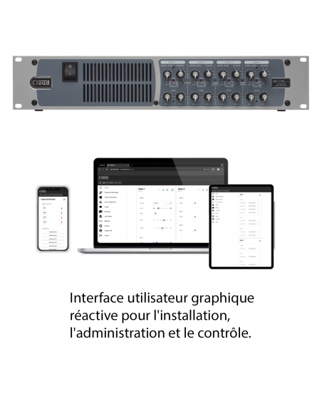 CLOUD&nbsp;|&nbsp;46-240&nbsp;|&nbsp;Mélangeur Amplifié 4x240W | Hi-Z / Lo-Z