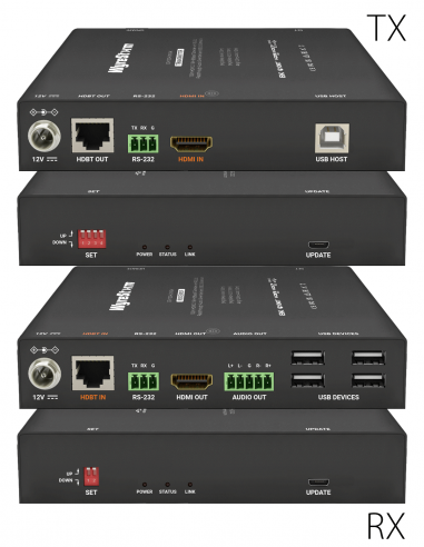 WYRESTORM&nbsp;|&nbsp;EX-100-KVM-8K&nbsp;|&nbsp;Extendeur KVM 8K | RS232, Audio Désemededdé | PoH