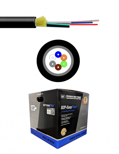SCP&nbsp;|&nbsp;EF-6DIST-OM3LSZH-BK&nbsp;|&nbsp;Fibre Multimode OM3, 6 brins | 304m | Noir