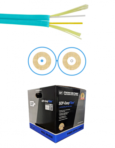SCP&nbsp;|&nbsp;EF-DUP-OM3LSZH-AQ&nbsp;|&nbsp;Fibre Multimode OM3, Duplex | 304m | Bleu Aqua