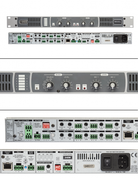 CLOUD&nbsp;|&nbsp;MPA240MK2&nbsp;|&nbsp;Combiné Mélangeur Amplifié 1x240W | Hi-Z / Lo-Z