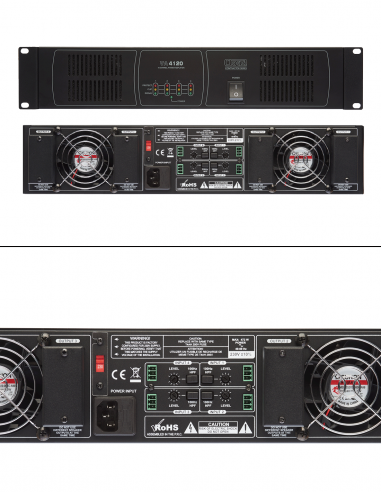 CLOUD&nbsp;|&nbsp;VA4120&nbsp;|&nbsp;Amplificateur numérique | 4 canaux | 120W | Hi-Z-Lo-Z